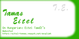 tamas eitel business card